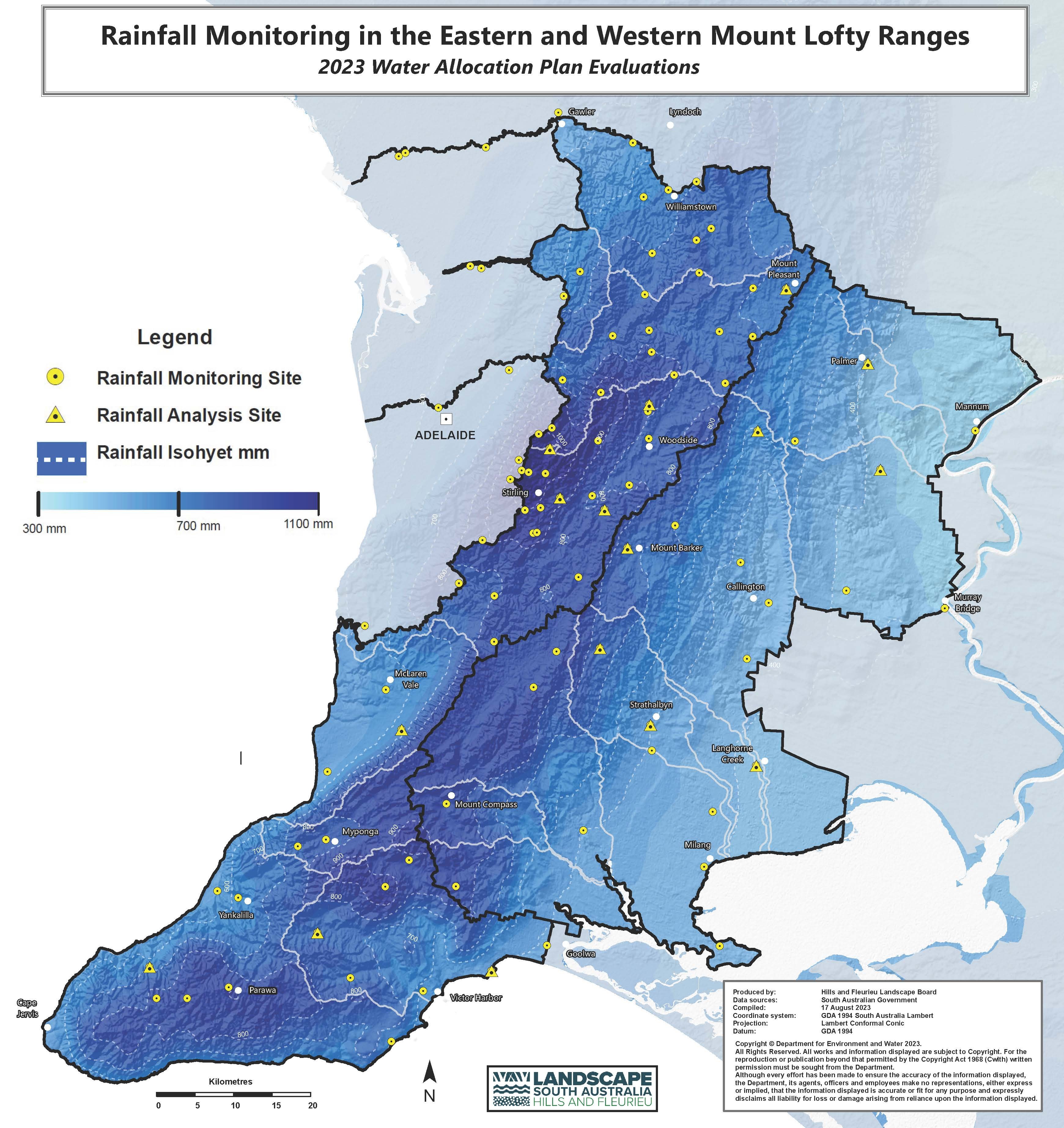 Rainfall Monitoring EWMLR 2023 WAP evaluations